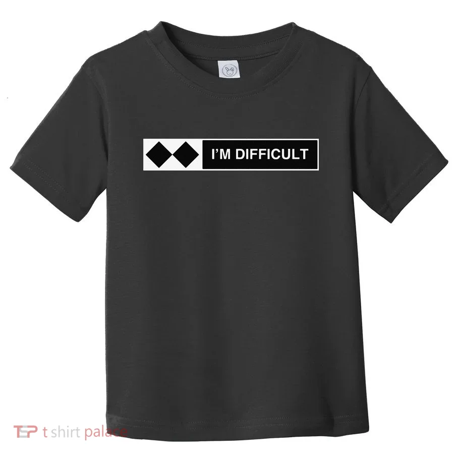 I'm Difficult Ski Snowboard Funny Snowboarding Winter Premium Toddler T-Shirt