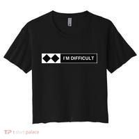 I'm Difficult Ski Snowboard Funny Snowboarding Winter Premium Women's Crop Top Tee thumb 0