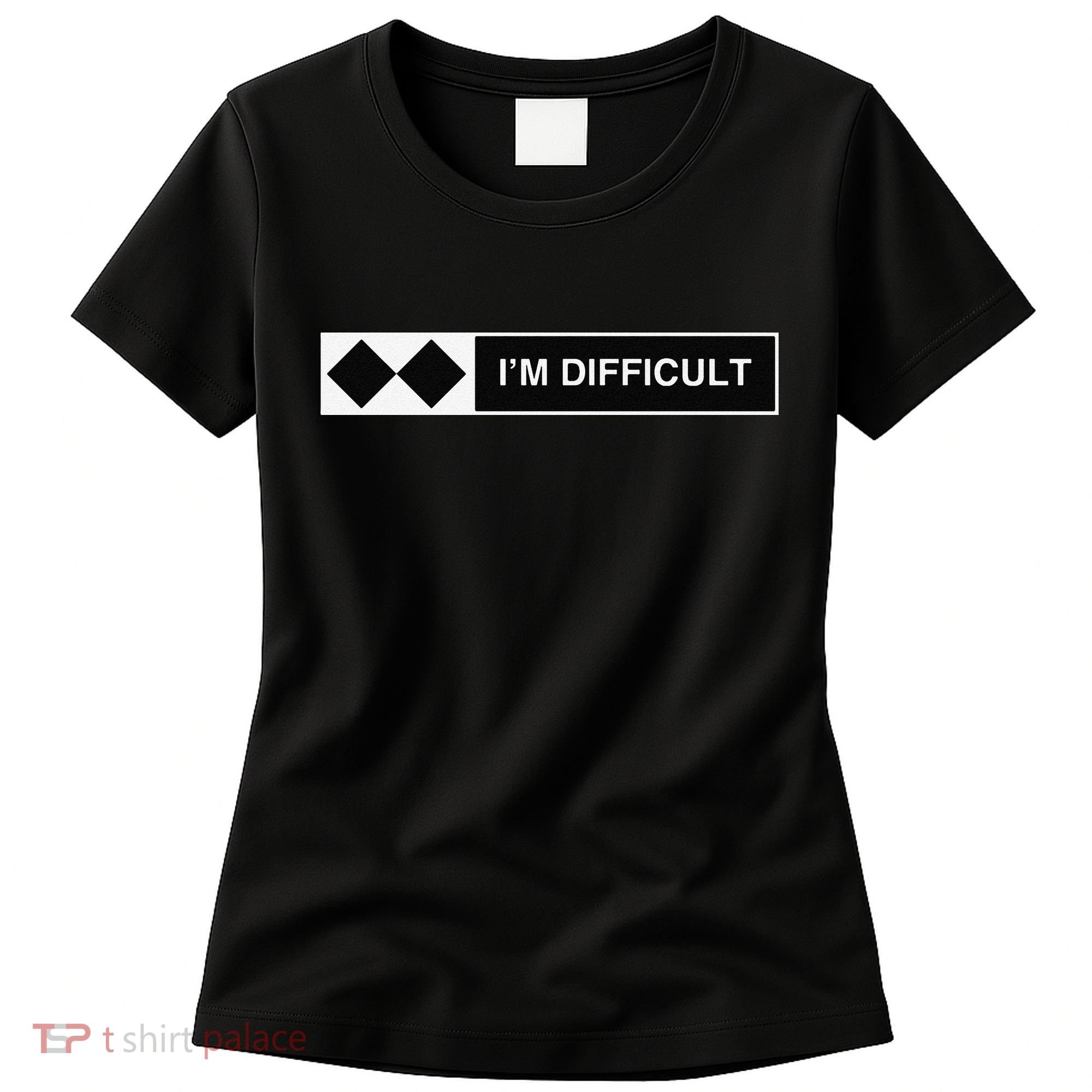 I'm Difficult Ski Snowboard Funny Snowboarding Winter Premium Women's T-Shirt