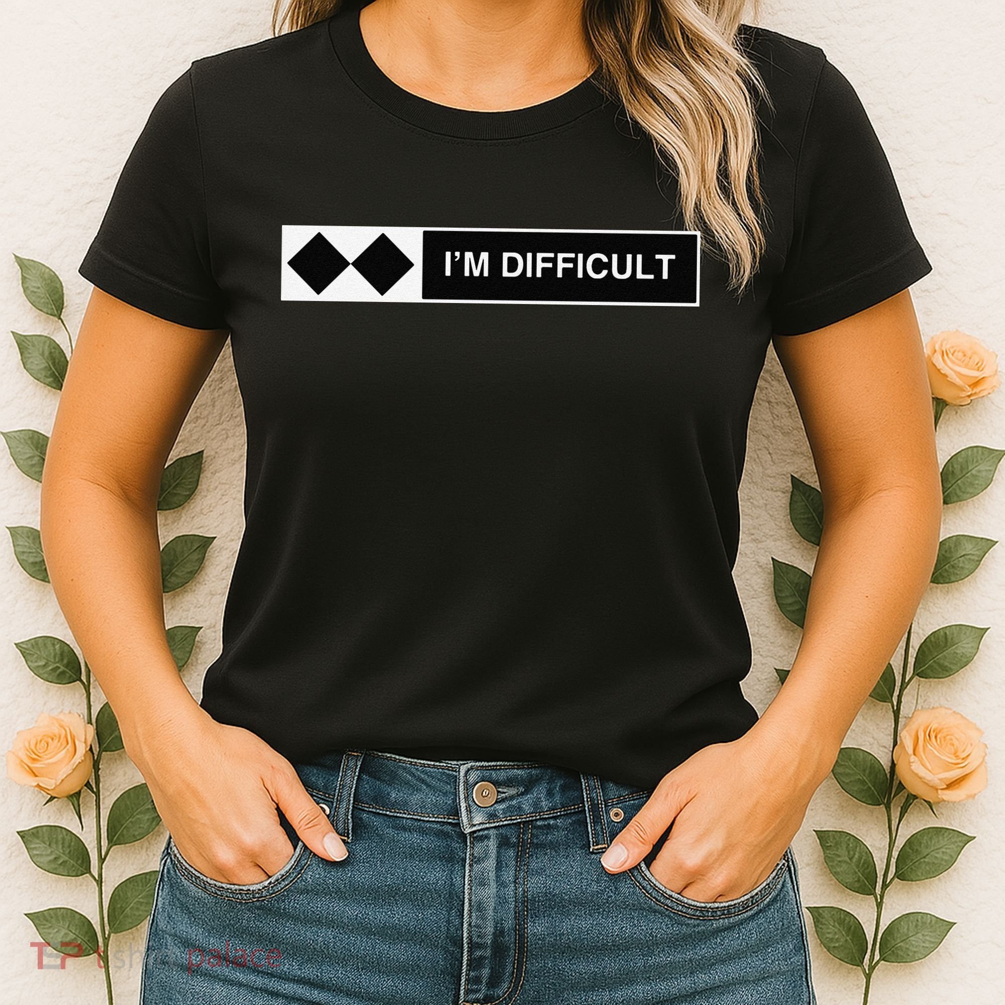 I'm Difficult Ski Snowboard Funny Snowboarding Winter Premium Women's T-Shirt