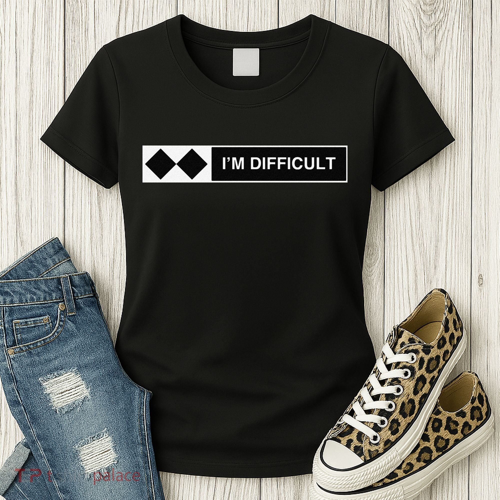 I'm Difficult Ski Snowboard Funny Snowboarding Winter Premium Women's T-Shirt