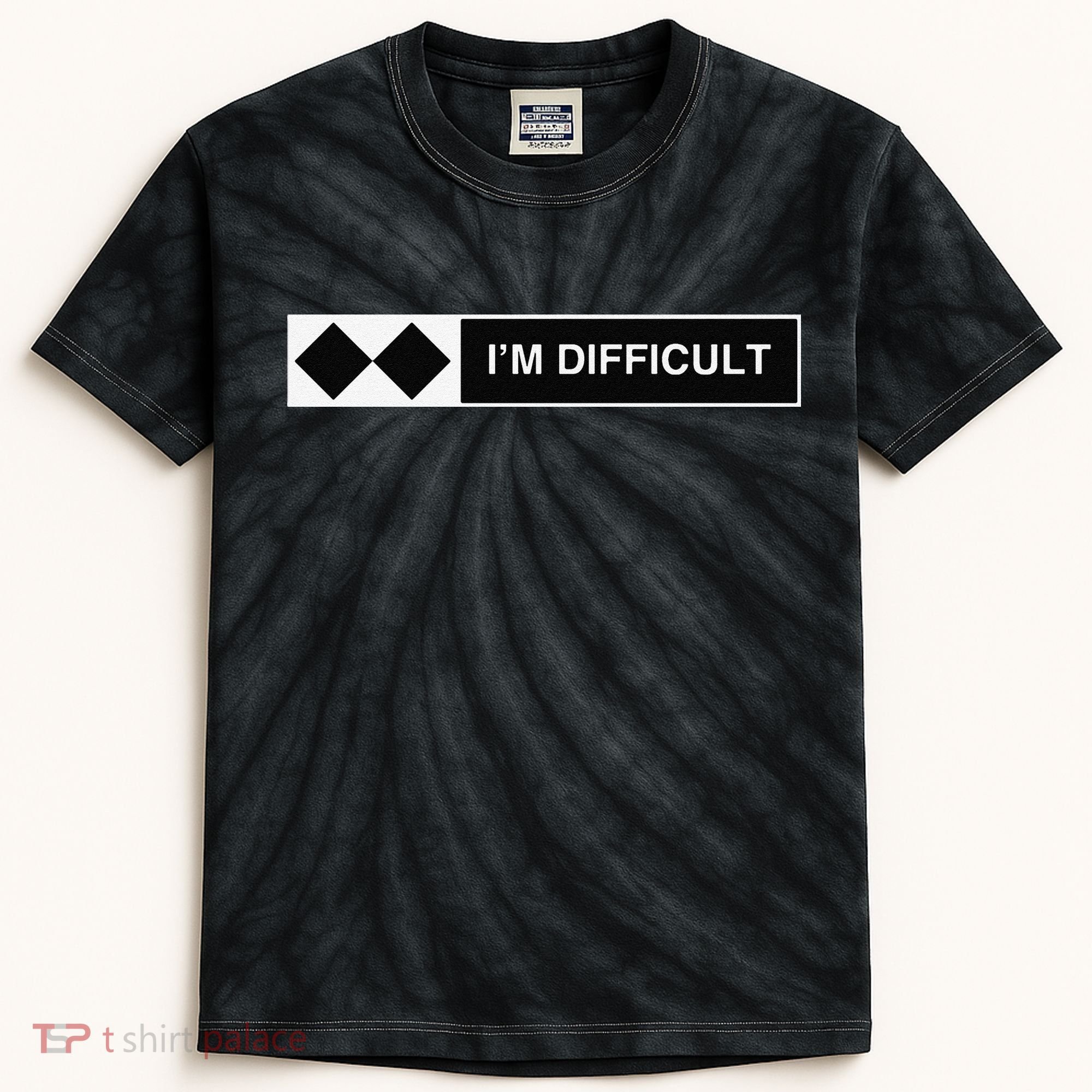 I'm Difficult Ski Snowboard Funny Snowboarding Winter Premium Kids Tie-Dye T-Shirt