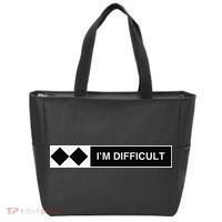 I'm Difficult Ski Snowboard Funny Snowboarding Winter Premium Tote Bag thumb 0