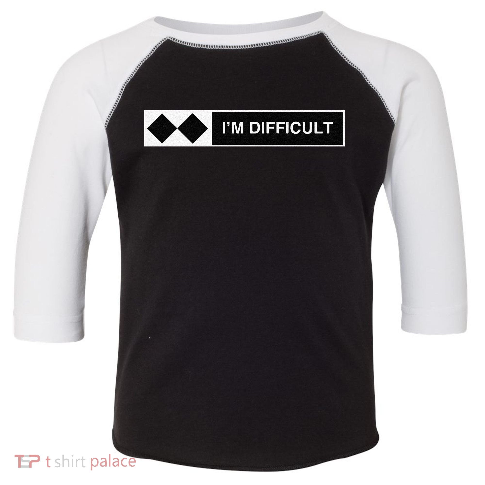 I'm Difficult Ski Snowboard Funny Snowboarding Winter Premium Toddler Fine Jersey T-Shirt