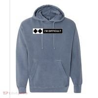 I'm Difficult Ski Snowboard Funny Snowboarding Winter Premium Comfort Colors Garment-Dyed Hooded Sweatshirt thumb 0