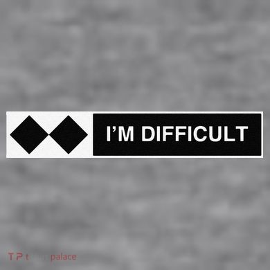 I'm Difficult Ski Snowboard Funny Snowboarding Winter Premium Women's Racerback Cropped Tank