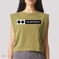 I'm Difficult Ski Snowboard Funny Snowboarding Winter Premium Garment-Dyed Women's Muscle Tee thumb 2