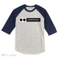 I'm Difficult Ski Snowboard Funny Snowboarding Winter Premium Kids Colorblock Raglan Jersey thumb 0