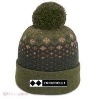 I'm Difficult Ski Snowboard Funny Snowboarding Winter Premium The Baniff Cuffed Pom Beanie thumb 0