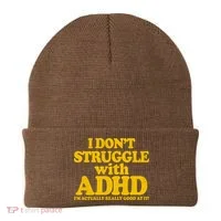 I Don't Struggle With ADHD I'm Actually Really Good At It Beanie thumb 0