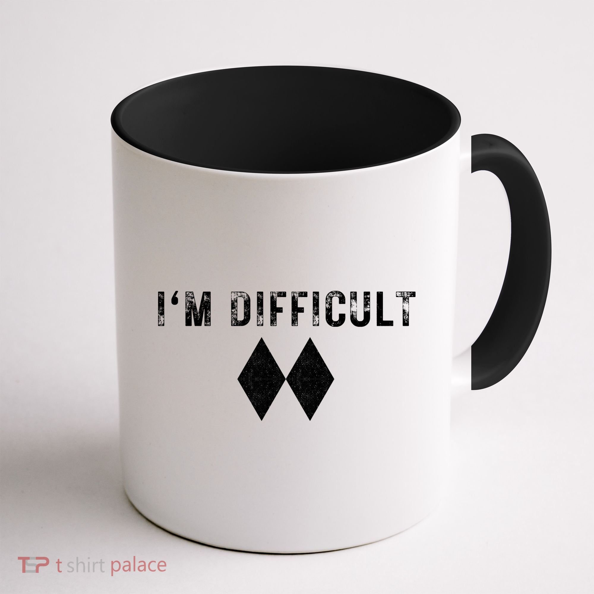 IM Difficult Skiing Skier Snowboard Double Black Diamonds Coffee Mug