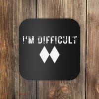IM Difficult Skiing Skier Snowboard Double Black Diamonds Coaster thumb 0