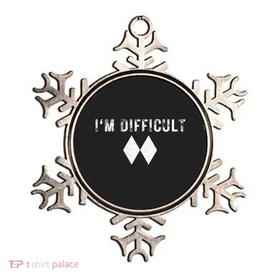 IM Difficult Skiing Skier Snowboard Double Black Diamonds Ornament