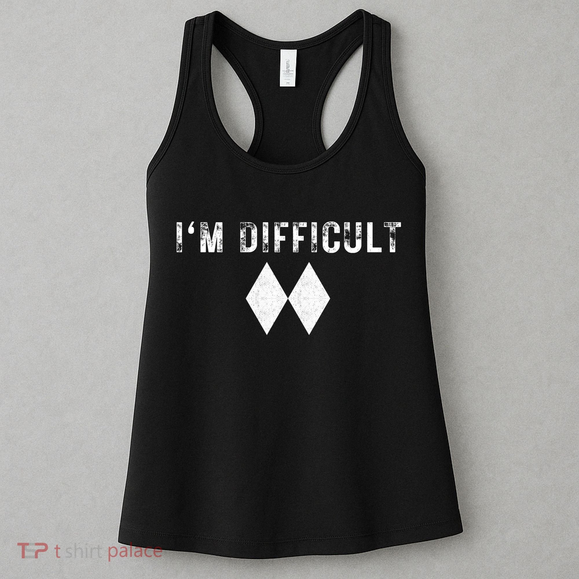 IM Difficult Skiing Skier Snowboard Double Black Diamonds Women's Tank Top