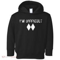 IM Difficult Skiing Skier Snowboard Double Black Diamonds Toddler Hoodie thumb 0