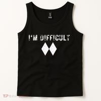 IM Difficult Skiing Skier Snowboard Double Black Diamonds Tank Top thumb 2