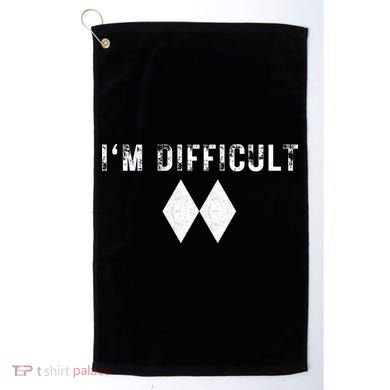 IM Difficult Skiing Skier Snowboard Double Black Diamonds Golf Towel