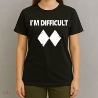 I'm Difficult Skiing Skier Snowboard Double Black Diamonds T-Shirt thumb 4