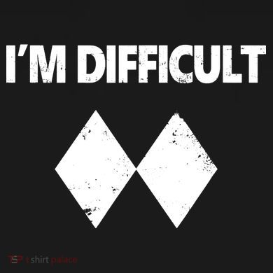 I'm Difficult Skiing Skier Snowboard Double Black Diamonds Women's Perfect Tri Tunic Long Sleeve Shirt