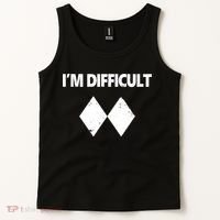 I'm Difficult Skiing Skier Snowboard Double Black Diamonds Tank Top thumb 2