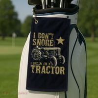 I Dont Snore I Dream Im A Tractor Shirts Funny Tractor Gift Golf Towel thumb 2