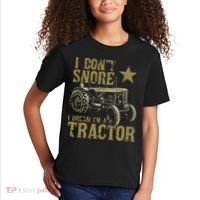 I Dont Snore I Dream Im A Tractor Shirts Funny Tractor Gift Kids T-Shirt thumb 2