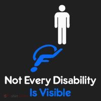 Invisible Disability Stick Figure With Wheelchair Shadow Women's Sweatshirt thumb 2