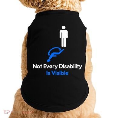 Invisible Disability Stick Figure With Wheelchair Shadow Doggie Tank
