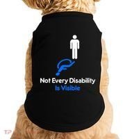 Invisible Disability Stick Figure With Wheelchair Shadow Doggie Tank thumb 0