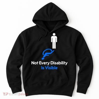 Invisible Disability Stick Figure With Wheelchair Shadow Hoodie