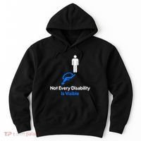 Invisible Disability Stick Figure With Wheelchair Shadow Hoodie thumb 0