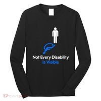 Invisible Disability Stick Figure With Wheelchair Shadow Long Sleeve Shirt thumb 0