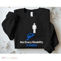 Invisible Disability Stick Figure With Wheelchair Shadow Sweatshirt thumb 2