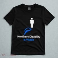 Invisible Disability Stick Figure With Wheelchair Shadow T-Shirt thumb 5