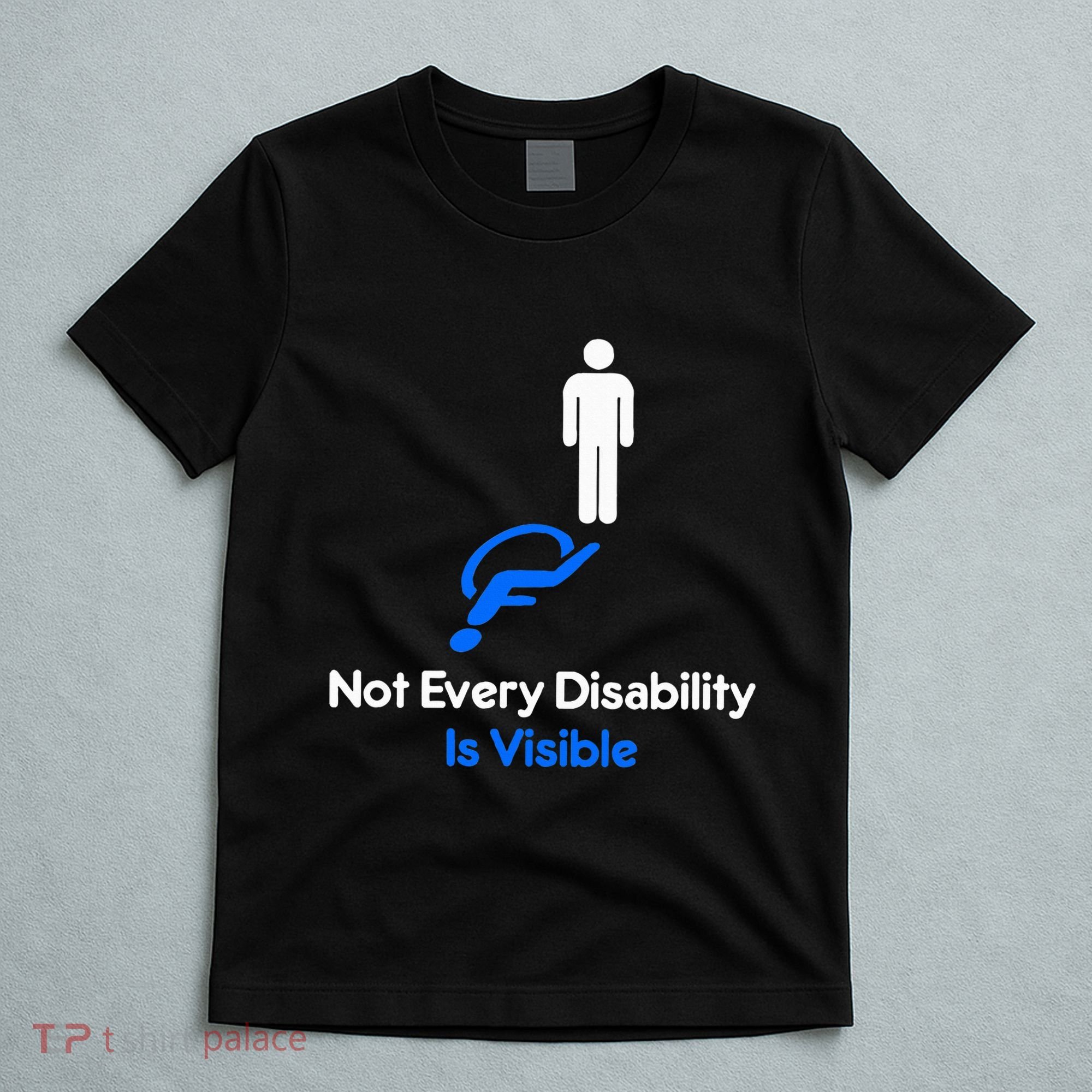 Invisible Disability Stick Figure With Wheelchair Shadow T-Shirt