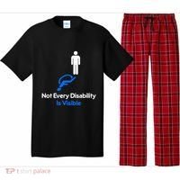 Invisible Disability Stick Figure With Wheelchair Shadow Pajama Set thumb 0
