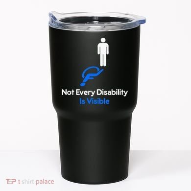 Invisible Disability Stick Figure With Wheelchair Shadow Tumbler
