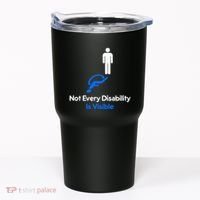 Invisible Disability Stick Figure With Wheelchair Shadow Tumbler thumb 0