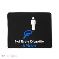 Invisible Disability Stick Figure With Wheelchair Shadow Mousepad thumb 0