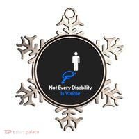 Invisible Disability Stick Figure With Wheelchair Shadow Ornament thumb 0