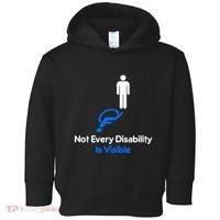 Invisible Disability Stick Figure With Wheelchair Shadow Toddler Hoodie thumb 0