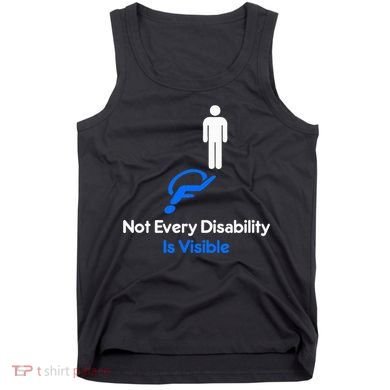 Invisible Disability Stick Figure With Wheelchair Shadow Tank Top