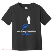 Invisible Disability Stick Figure With Wheelchair Shadow Toddler T-Shirt thumb 0