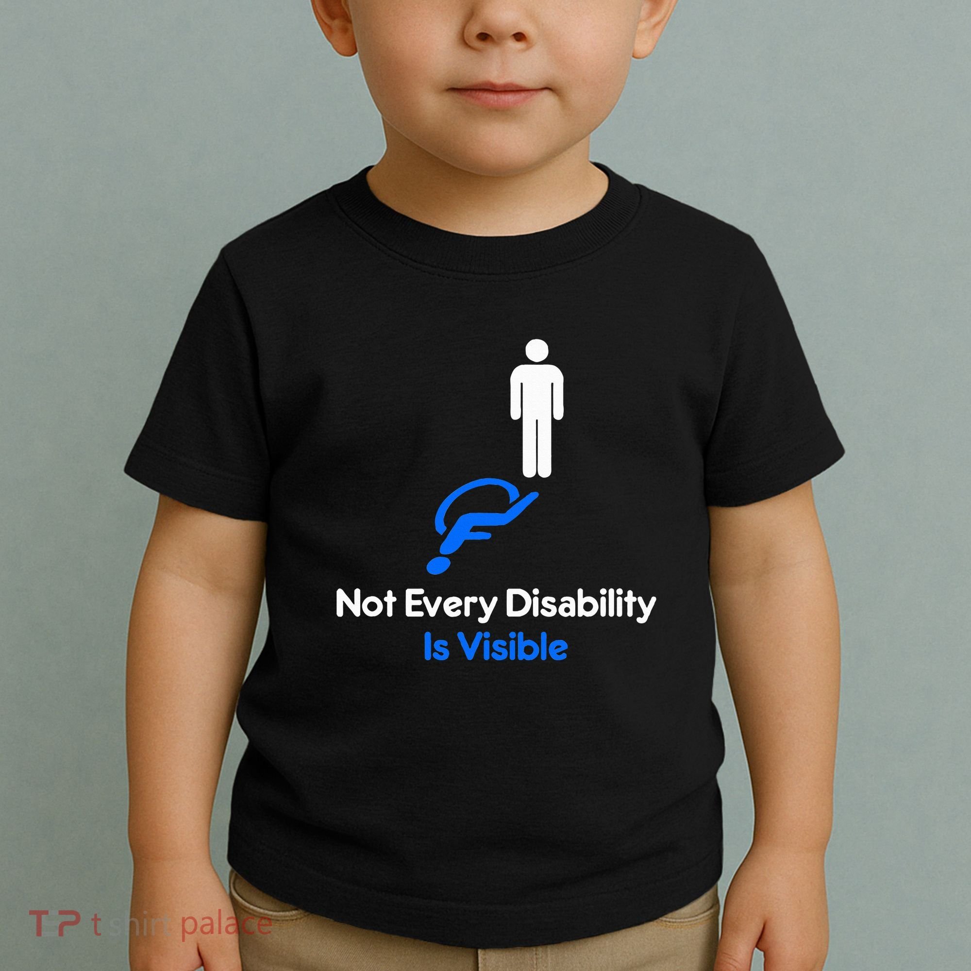 Invisible Disability Stick Figure With Wheelchair Shadow Toddler T-Shirt
