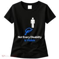 Invisible Disability Stick Figure With Wheelchair Shadow Women's T-Shirt thumb 0