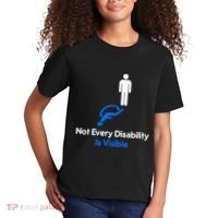 Invisible Disability Stick Figure With Wheelchair Shadow Kids T-Shirt thumb 2