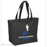 Invisible Disability Stick Figure With Wheelchair Shadow Tote Bag thumb 2