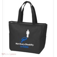Invisible Disability Stick Figure With Wheelchair Shadow Tote Bag thumb 3
