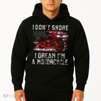 I DonT Snore I Dream IM A Motorcycle Club Snoring Biker Hoodie thumb 2
