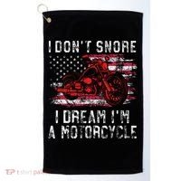 I DonT Snore I Dream IM A Motorcycle Club Snoring Biker Golf Towel thumb 0